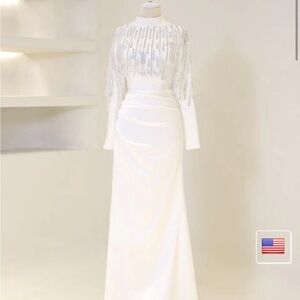 Elegant White Evening Gown